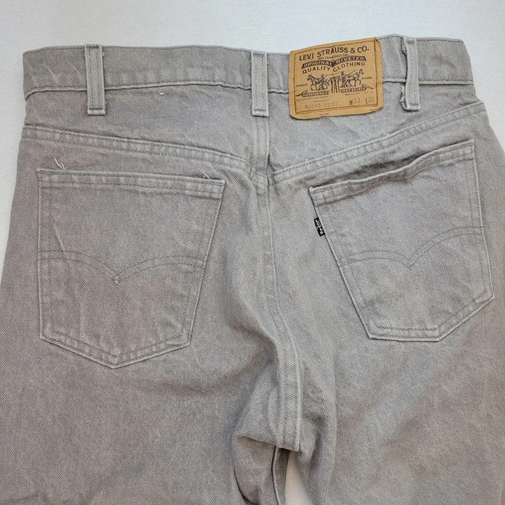 VTG 80s‎ Levis Jeans 40505 Mens 33x30 Gray Straight Light Wash Mid Rise Denim